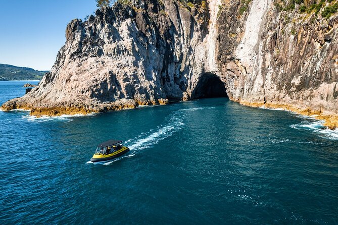 2 Hour Cathedral Cove and Volcanic Coast Cruise with Shade Canopy - Cooks Beach and the Cooks Blow Hole