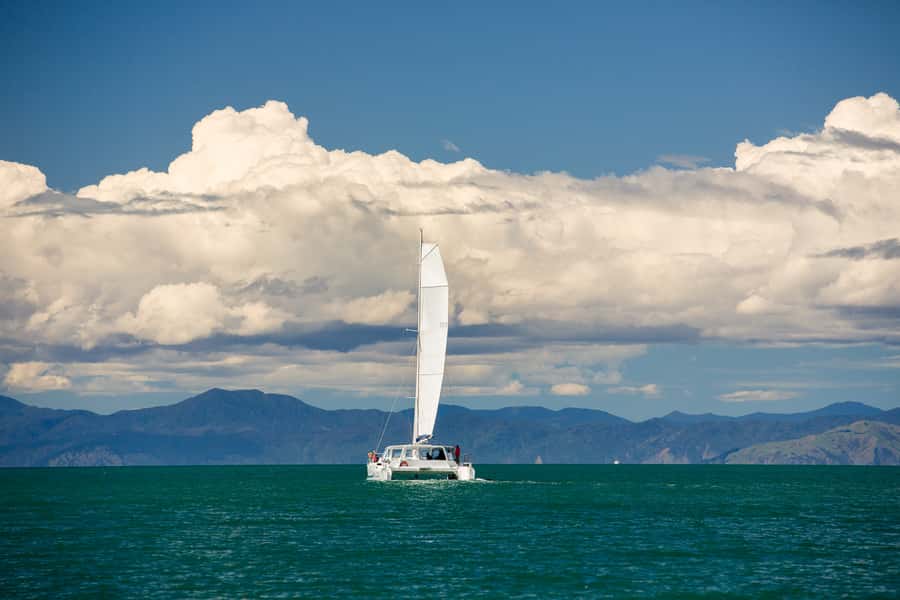 Abel Tasman National Park: Sailing and Self-Guided Walk - Kaiteriteri to Anchorage Bay by catamaran