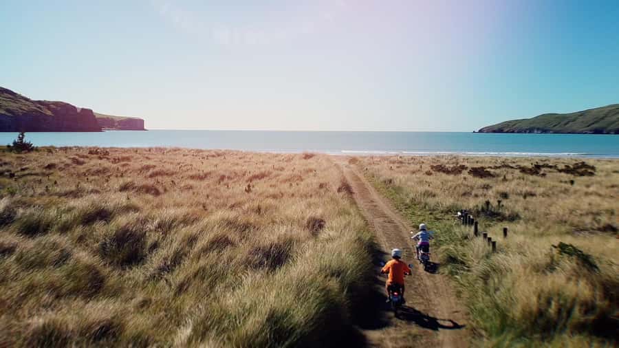 Akaroa: Lonely Beach Trail by E-Scooter. selfguided day out - Three beaches and time for a swim