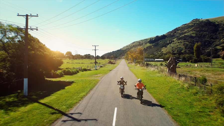 Akaroa: Lonely Beach Trail by E-Scooter. selfguided day out - Okains Bay Museum and a taste of local history