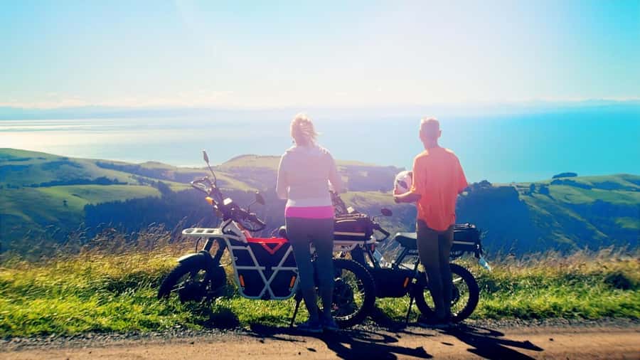 Akaroa: Lonely Beach Trail by E-Scooter. selfguided day out - Getting started with Andrew and the scooters