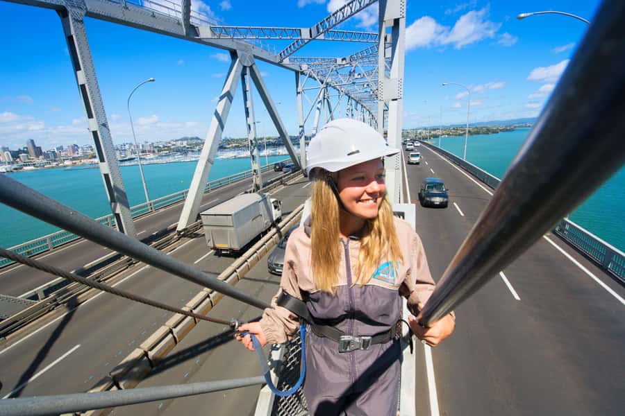 Auckland Harbor Bridge: Bridge Climb - Walking onto Auckland Harbour Bridge