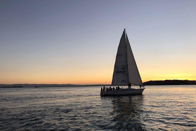 Auckland Harbour Sailboat Cruise Including Three Course Dinner - Mt. Eden from the water