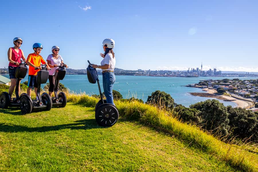 Auckland: Segway to North Head Volcano Summit - The summit view across the Hauraki Gulf