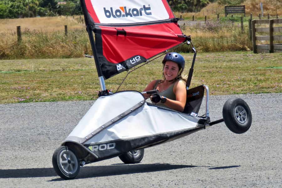 Christchurch: Blokart Land-sailing - The first 10 minutes: safety gear and a short lesson