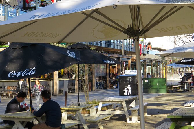 Christchurch City and Beaches Private Tesla Tour - An hour at Riverside Market