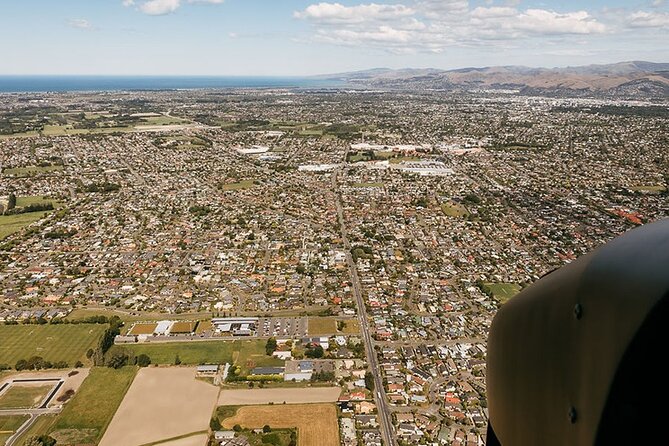 Christchurch City Scenic flight - Returning over the Port Hills