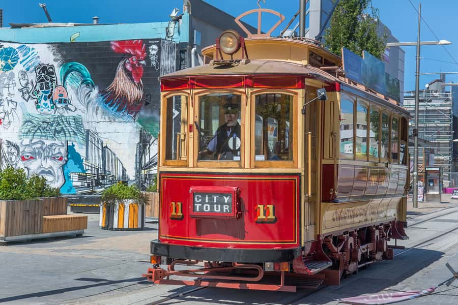 Christchurch: Hop-On Hop-Off Tour by Vintage Tram - Riverside Market for food and a lively city break