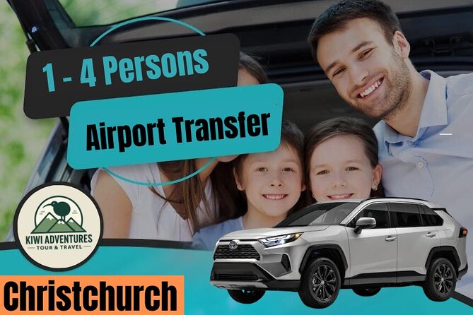 Christchurch INTL Airport Car Transfer to City max 4 persons - Key points to know before booking