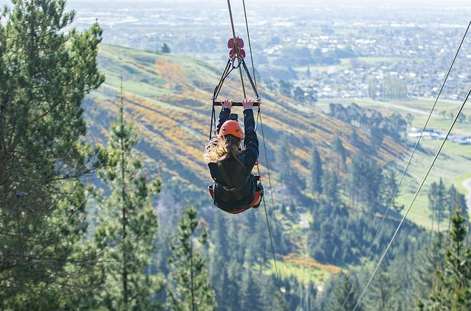Christchurch Long Ride Zipline - Taking the 1.1-kilometre Long Ride