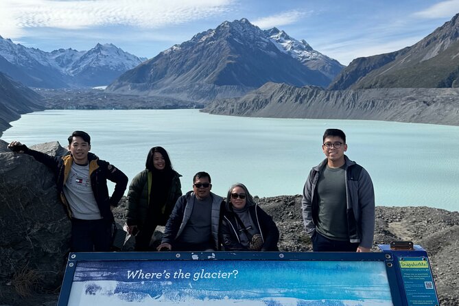 Christchurch to Queenstown One Way Tour Via Lake Tekapo & Mt Cook - Lake Pukaki points you toward Mount Cook