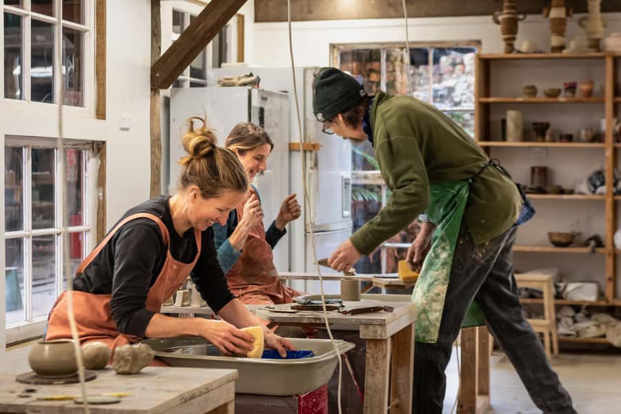 Coromandel: Wheel Throwing Pottery Class - Choosing between raw pottery and finished ceramics