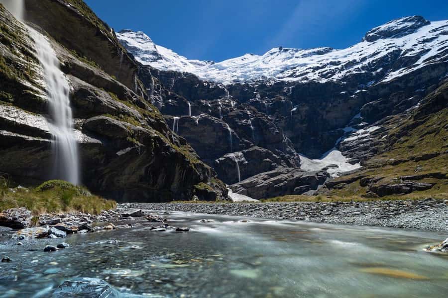 Earnslaw Burn Glacier & Waterfalls | 75min from Queenstown - From Queenstown over Moonlight Saddle and Skippers Canyon
