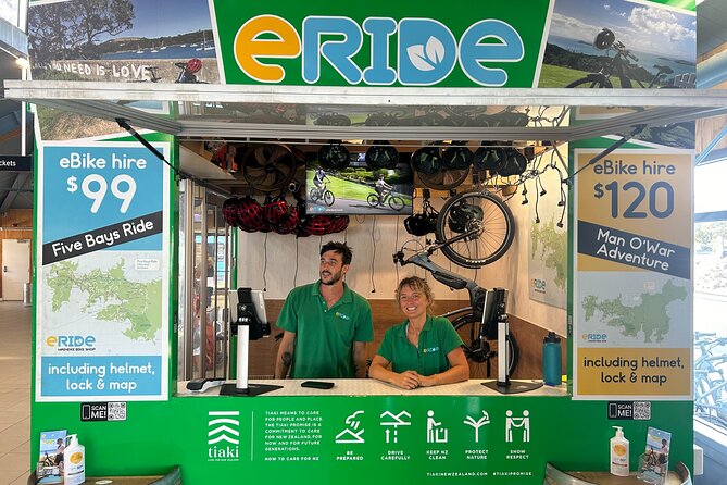 eRide Waiheke 5 bays ride - Starting beside the Waiheke ferry