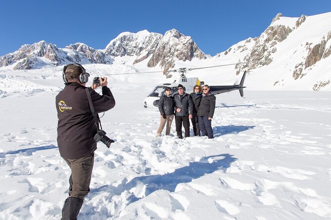 Fox Glacier and snow landing (allow 20 minutes - departs Fox Glacier) - Fox Glacier’s icefall from above