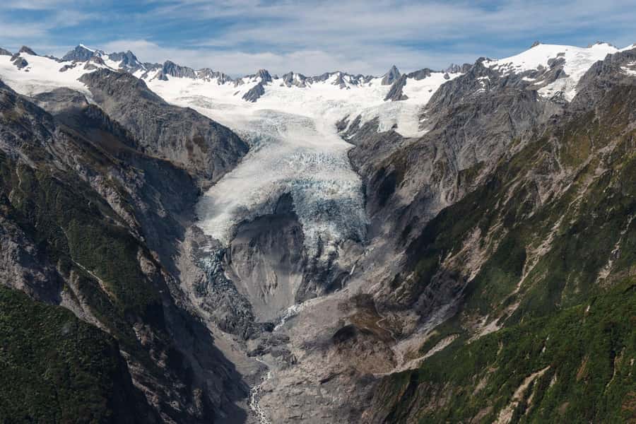 Franz Josef: 35min Helicopter Trip over Two Glaciers - First views: rainforest, rivers, and Franz Josef Glacier
