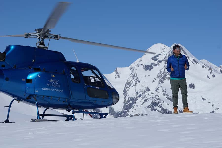 Franz Josef Glacier: Helicopter Flight & Alpine Landing - Following Franz Josef Glacier up the valley