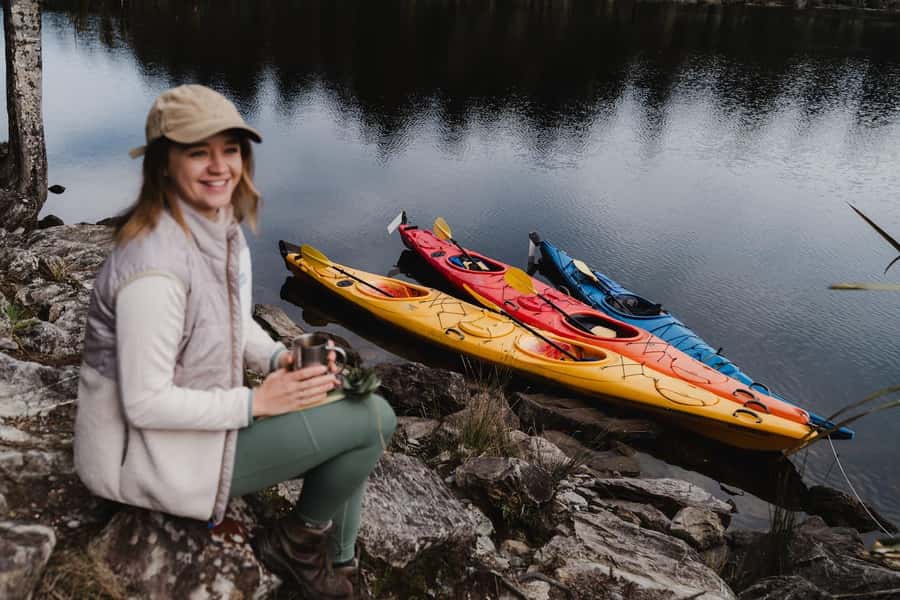 Franz Josef: Kayak & Walking Tour to Okarito Kiwi Sanctuary - Kayaking across the glacier-carved lake