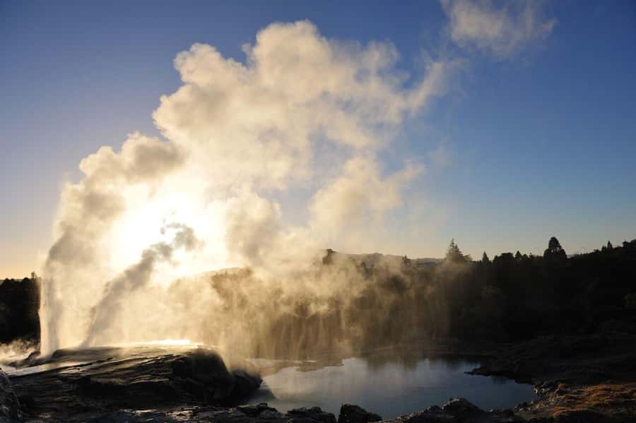 From Auckland: Waitomo Glow Worm Caves & Rotorua Tour - Waitomo Glowworm Caves and the underground boat ride