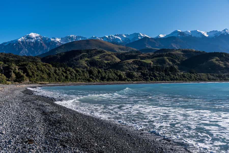 From Christchurch: Kaikōura Day Tour With Dolphin Encounter - Cheviot and the Hundalee Hills break up the drive