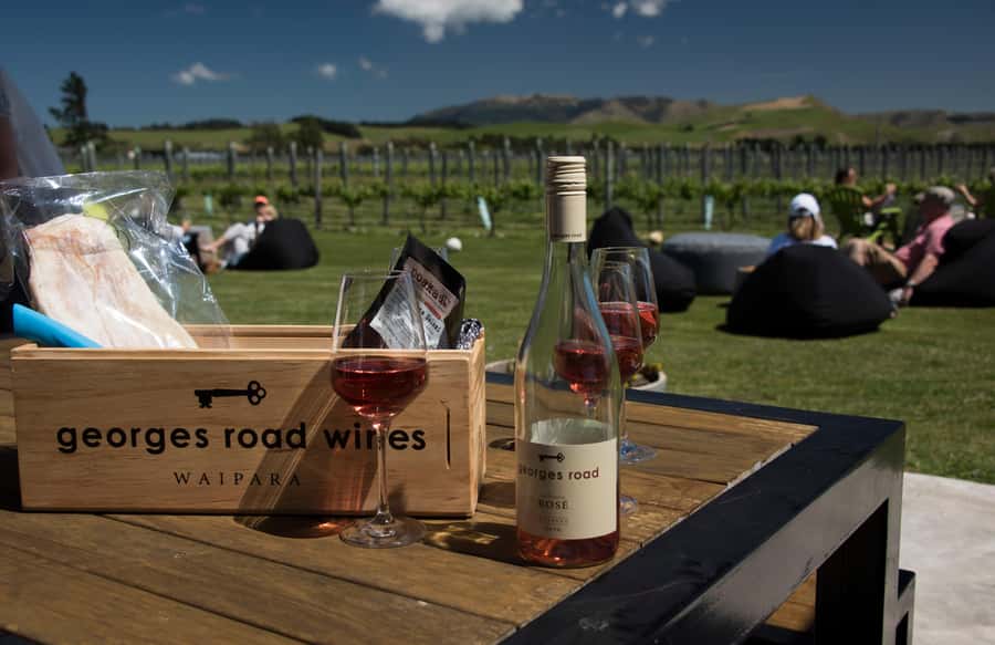 From Christchurch: Sheep Farm Experience with Lunch & Winery - Waipara wine with a mountain view