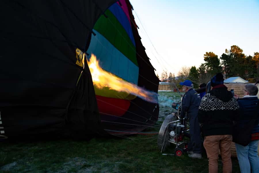 From Methven: Hot Air Balloon Flight in Canterbury with Wine - Landing, packing away, and the sparkling toast