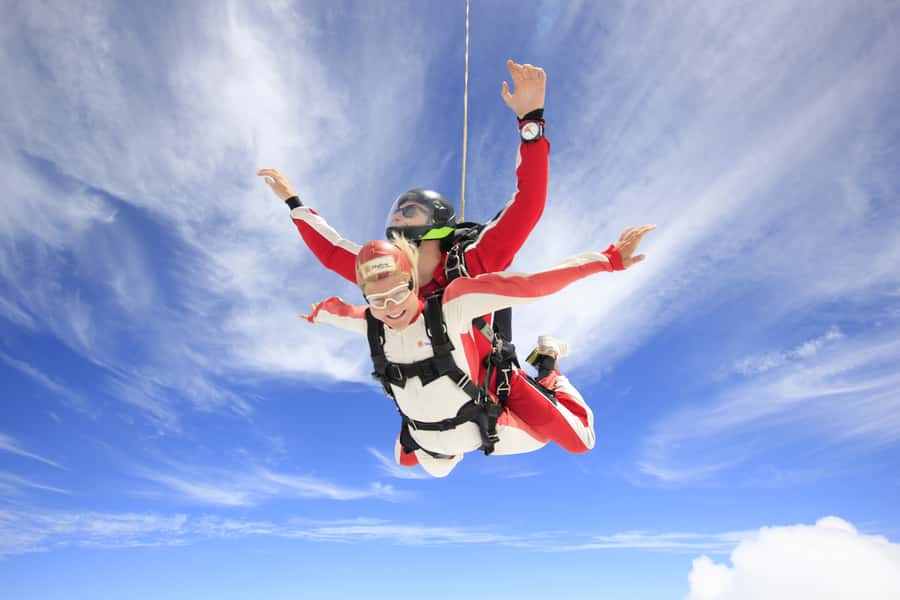 From Motueka: Abel Tasman Tandem Skydive Experience - The parachute ride and the view home
