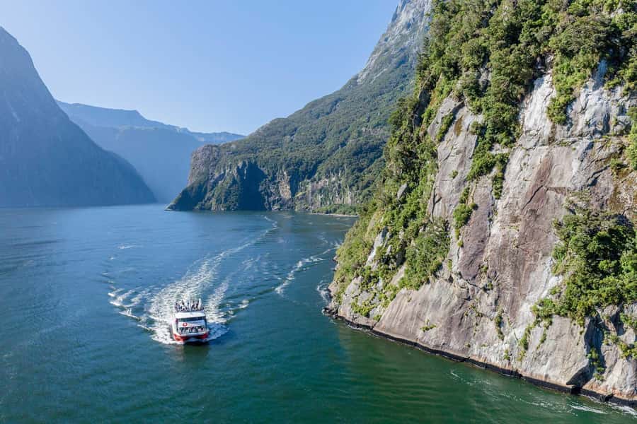 From Queenstown: Milford Sound Day Trip on Premium Coach - Monkey Creek and the final approach