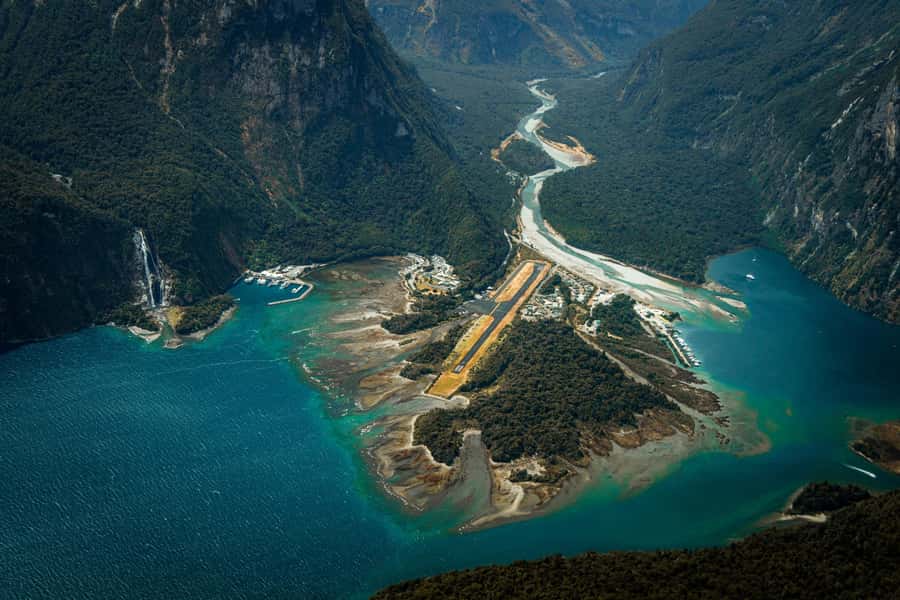 From Queenstown: Milford Sound Flight and Nature Cruise - A 12-seat Cessna with useful window views