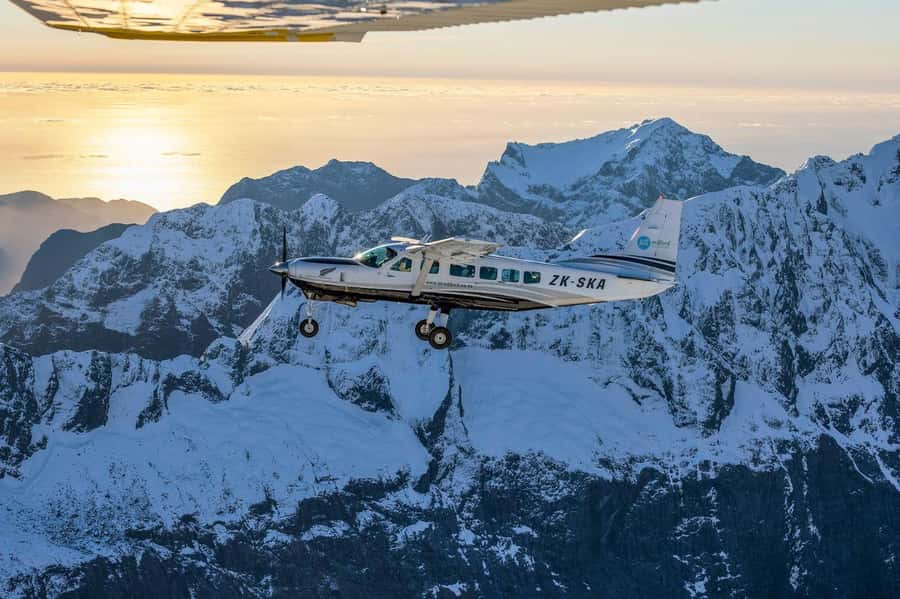 From Queenstown: Milford Sound Flight and Nature Cruise - Queenstown pickup and the short preflight briefing