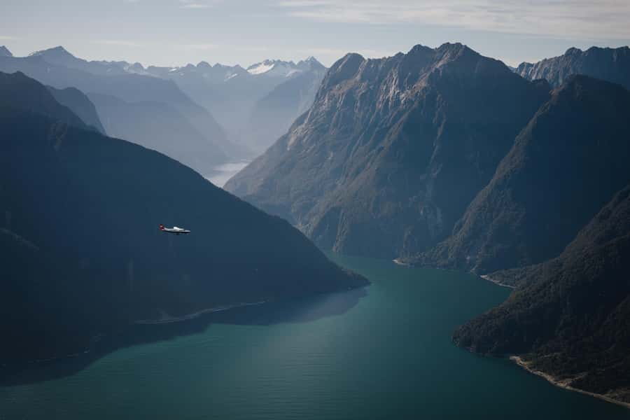 From Queenstown: Milford Sound Full-Day Trip by Plane & Boat - The flight west over the Southern Alps