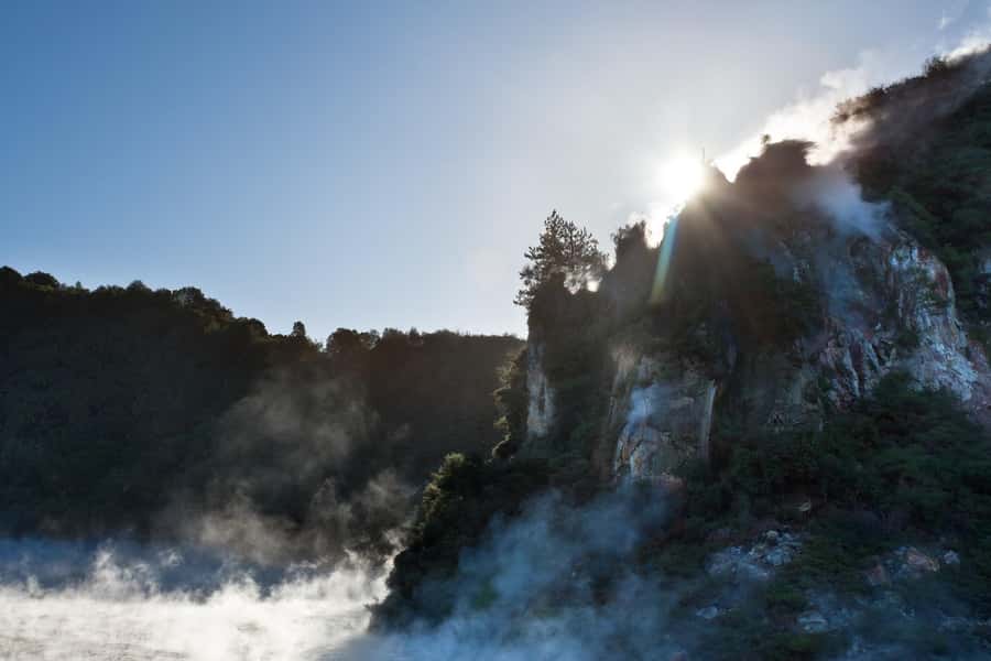 From Rotorua: Wai-O-Tapu, Waimangu and Te Puia Full-Day Tour - Wai-O-Tapu: colour, steam, and boiling mud