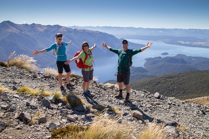 Guided Kepler Track Heli Hike - Reaching the sandy shore of Lake Te Anau