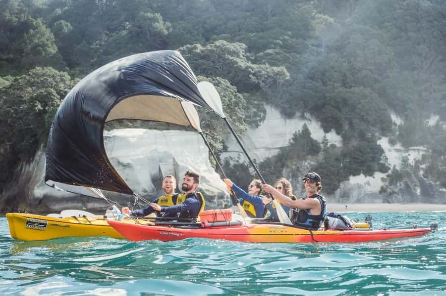 Hahei: Cathedral Cove Kayak Tour - Refreshments included - Arriving at Cathedral Cove by water