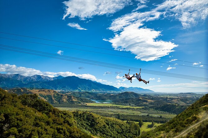 Half Day Zipline Adventure in Kaikoura - The Unimog ride across Kahutara River streams