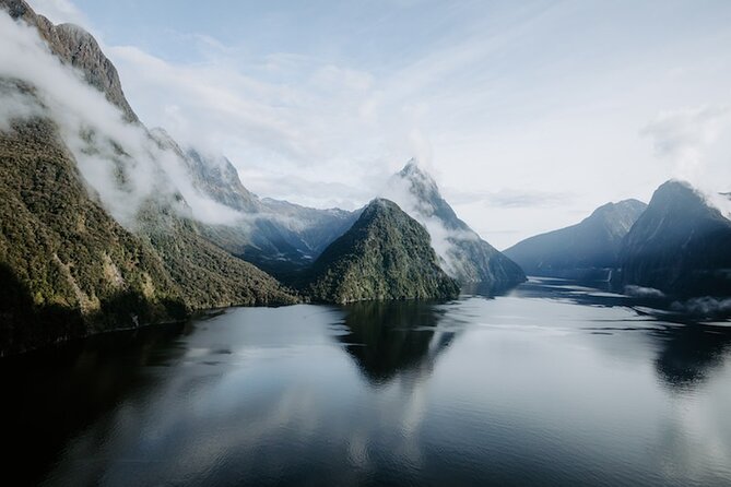 Milford Sound Grand Tour Helicopter Scenic Flight Departing from Milford Sound - Why seeing Milford Sound from the air changes the picture