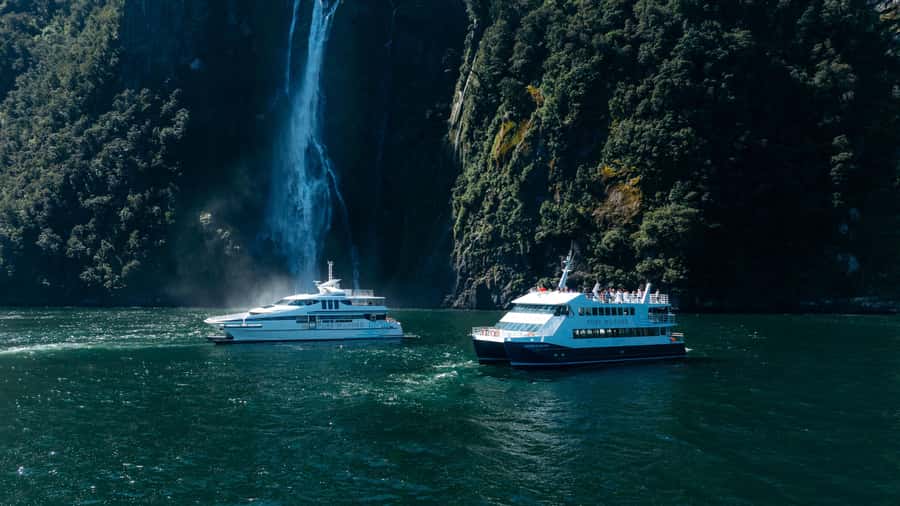 Milford Sound: Nature Cruise on a Modern Catamaran - Moving through the fiord