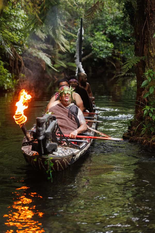 Mitai Maori Village: Cultural Experience and Dinner Buffet - Songs, poi, weapons, and the haka