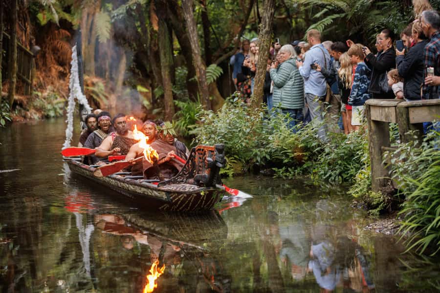 MITAI MAORI VILLAGE Night XP & Polynesian Spa from Auckland - Auckland to Rotorua by way of Tirau