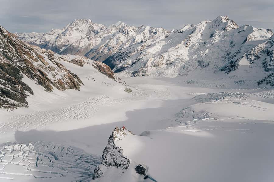 Mount Cook: Aoraki/Mt Cook & The Glaciers 55 Minute Flight - The alpine landing beneath Aoraki/Mount Cook