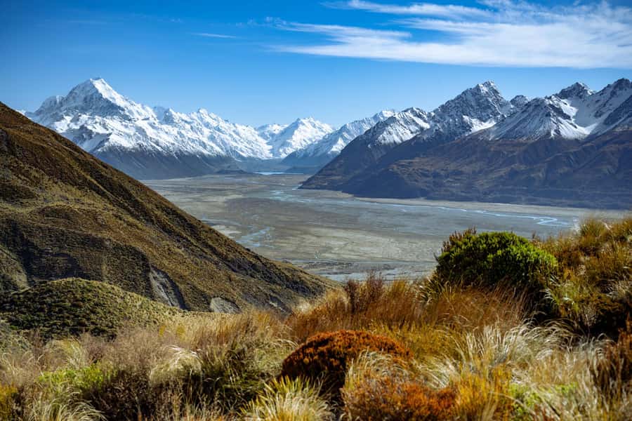 Mount Cook: Glentanner High Country Heli Hike - A helicopter view of the Mount Cook country