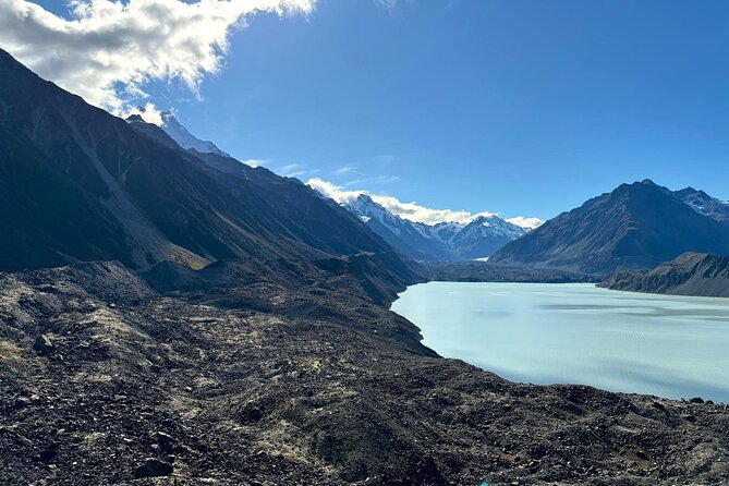 Mt Cook & Tasman Glacier lookout Small Group Tour from Queenstown - Lake Pukaki and the first view of Aoraki