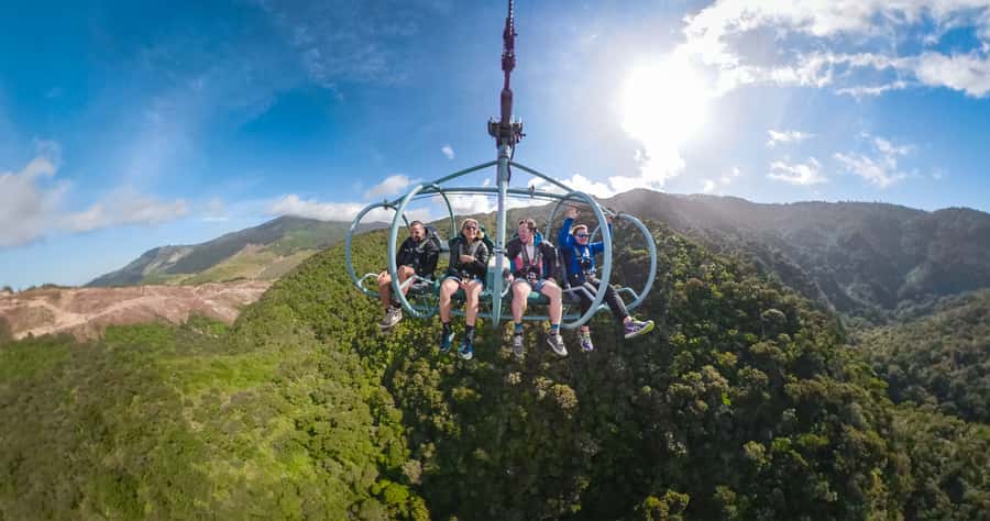 Nelson: Cable Bay Adventure Park Skywire Experience - From the Base Café to the forest canopy