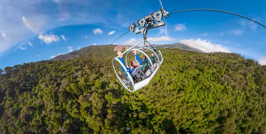 Nelson: Cable Bay Adventure Park Skywire Experience - Getting ready at the launch platform