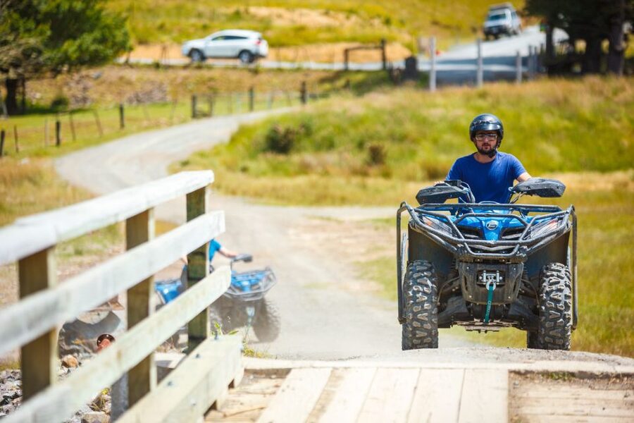 Nelson: Guided Quad Biking Tour Through Forest and Farmland - The climb to Skywire Hill and the Cable Bay lookout