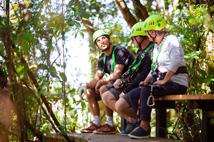 Okere Falls: Zipline over Waterfalls Experience - Boardwalks, swing bridges, and the forest pauses