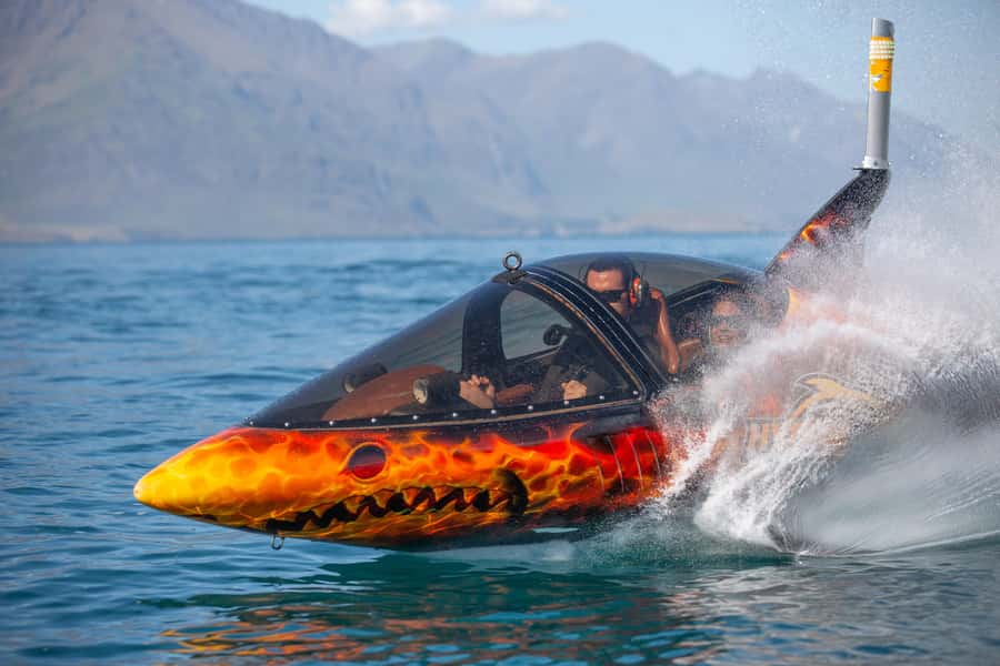 Queenstown: Hydro Attack Shark Ride - A shark with a jet cockpit at Queenstown Bay