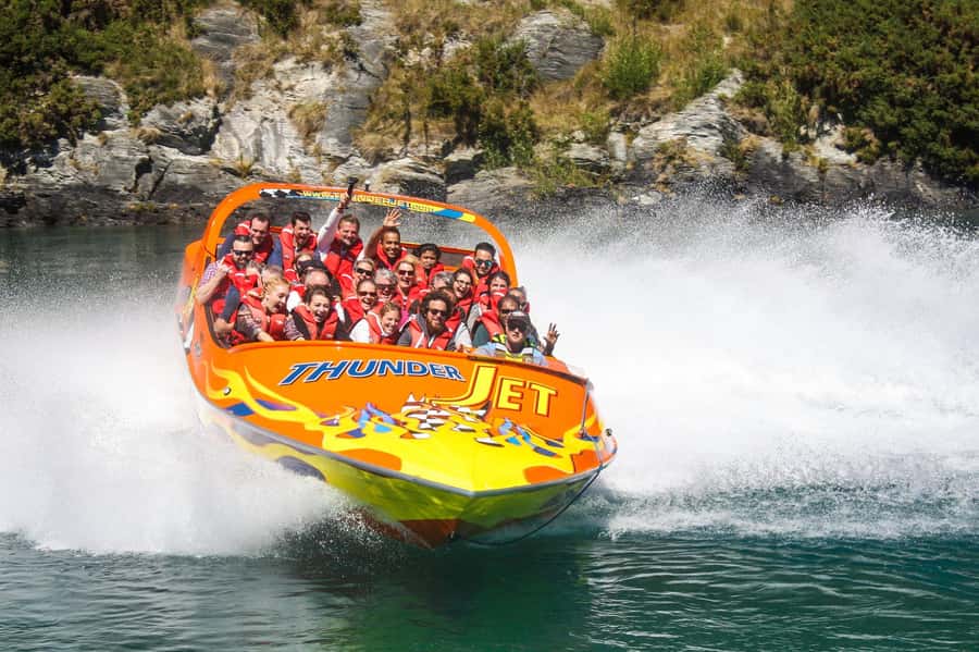Queenstown: Jet Boat Adventure with Thunder Jet - Lake Wakatipu combines views with the first rush