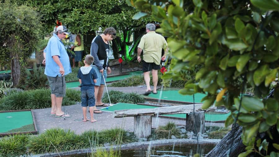 Rotorua: Mini Golf Experience - A mini golf course with a very Rotorua setting