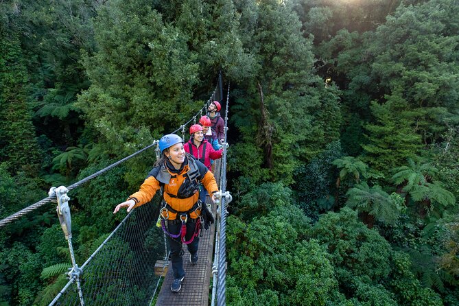 Rotorua’s Ultimate Zipline: 6 ziplines, 400 m Tandem, Cliff Walk - Bridges, stairs, and the 50 m cliff walk